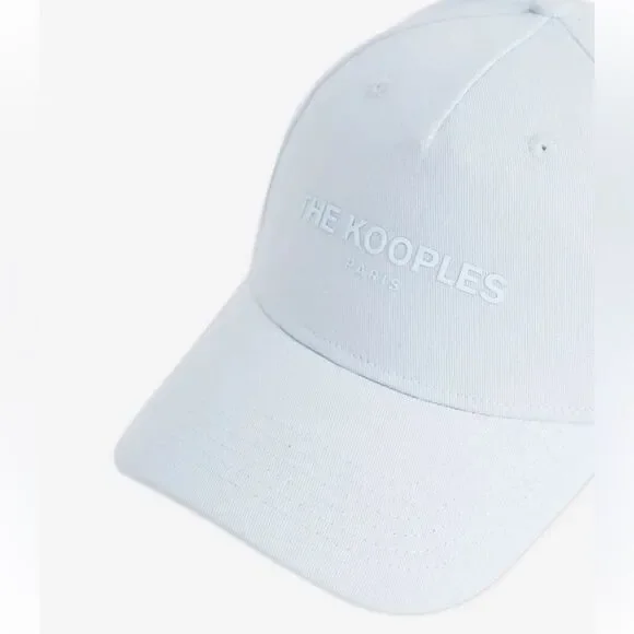 The Kooples Light Blue Logo Print Baseball cap hat NWT